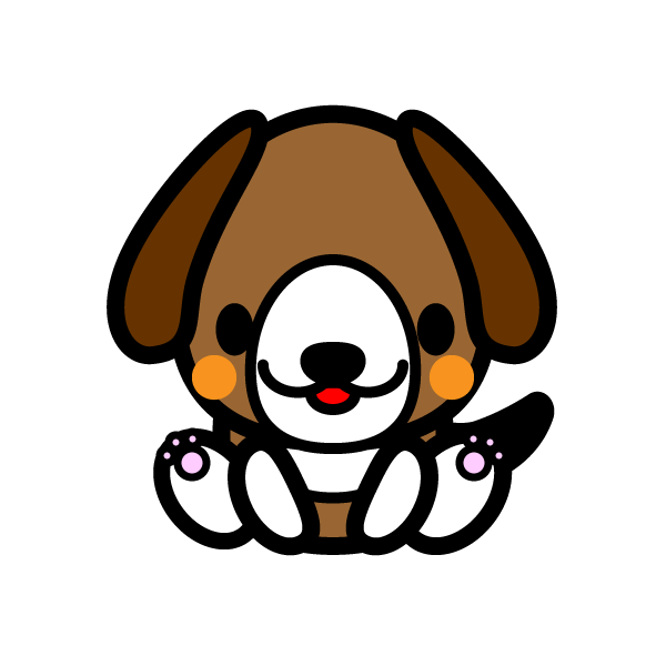 かわいいビーグル犬の無料イラスト 商用フリー オイデ43