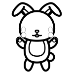 rabbit_stand-blackwhite