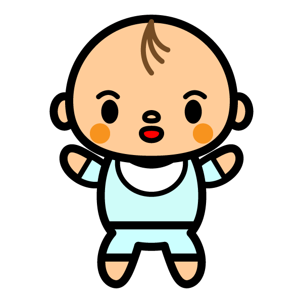 かわいい赤ちゃん(男の子)の無料イラスト・商用フリー