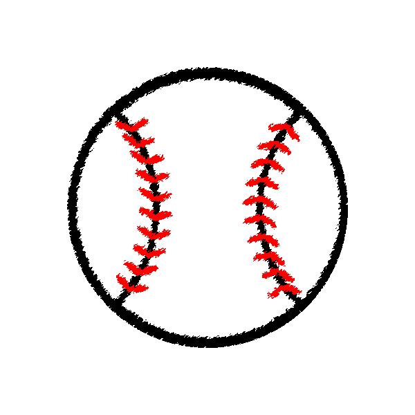 かわいい野球ボールの無料イラスト・商用フリー | オイデ43