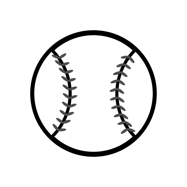 かわいい野球ボールの無料イラスト 商用フリー オイデ43