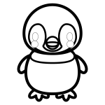 penguin_child-stand-blackwhite