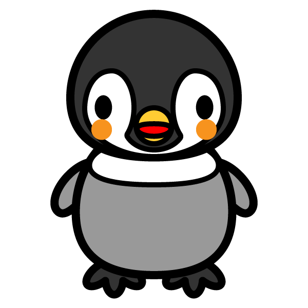 かわいい子ペンギンの無料イラスト・商用フリー