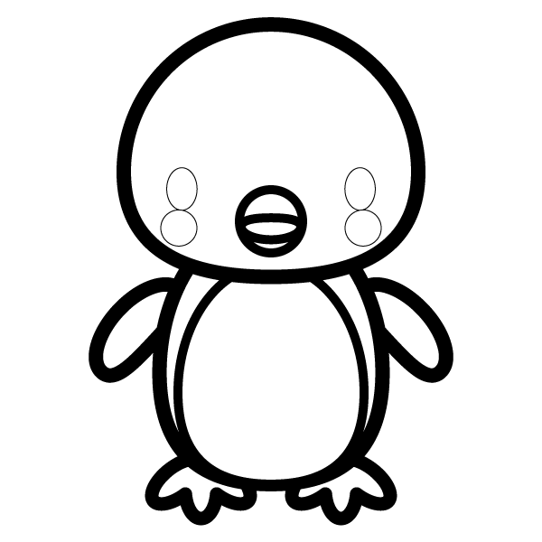 かわいいペンギンの無料イラスト 商用フリー オイデ43