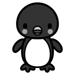penguin_stand-monochrome