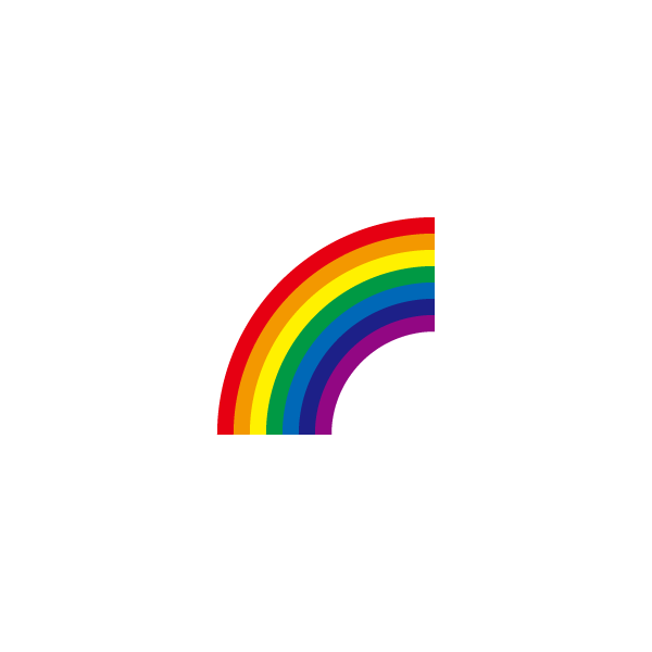 かわいい虹の無料イラスト 商用フリー オイデ43
