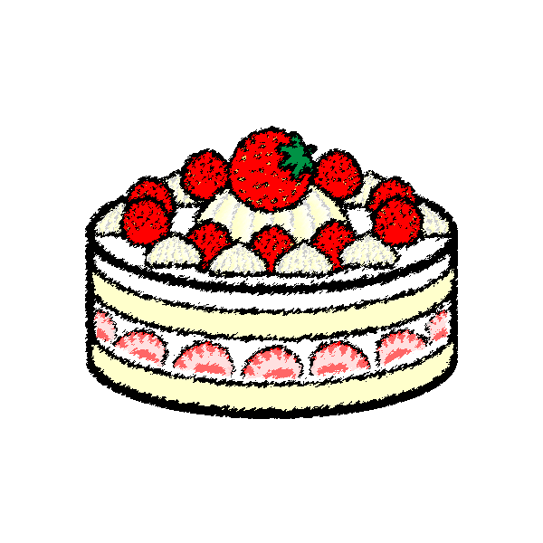 かわいいショートケーキの無料イラスト 商用フリー オイデ43