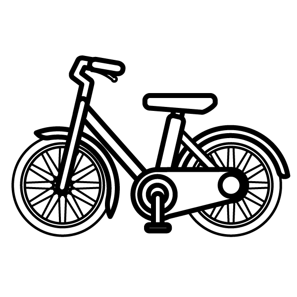 かわいい自転車の無料イラスト 商用フリー オイデ43