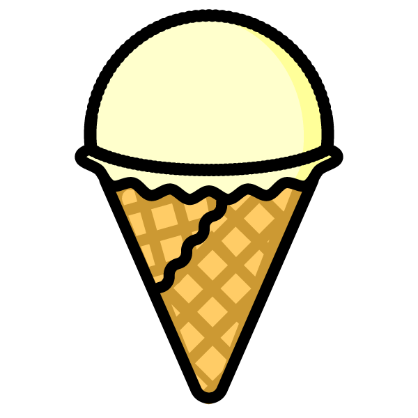 かわいいアイスクリームの無料イラスト・商用フリー