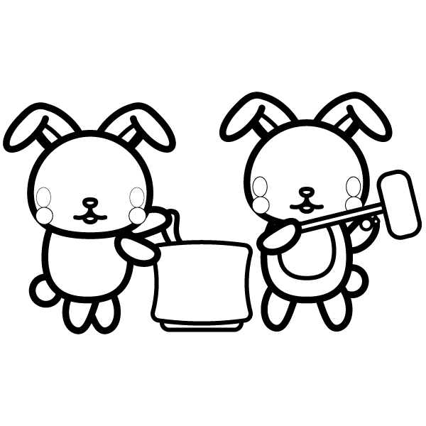 rabbit_rice-cake-making-blackwhite