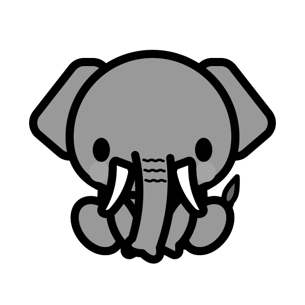 elephant_sit-monochrome