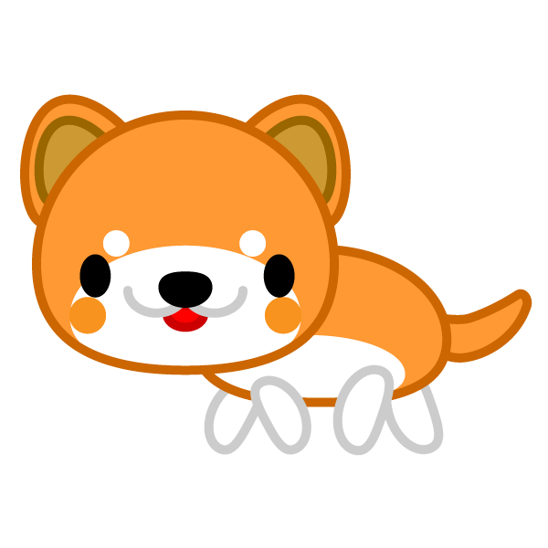 ソフトタッチでかわいい秋田犬の無料イラスト・商用フリー