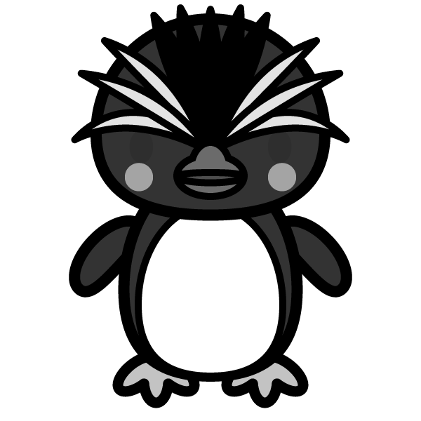 penguin_rockhopper-monochrome
