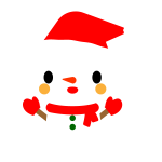 ソフトタッチでかわいいクリスマス雪だるまの無料イラスト 商用フリー オイデ43