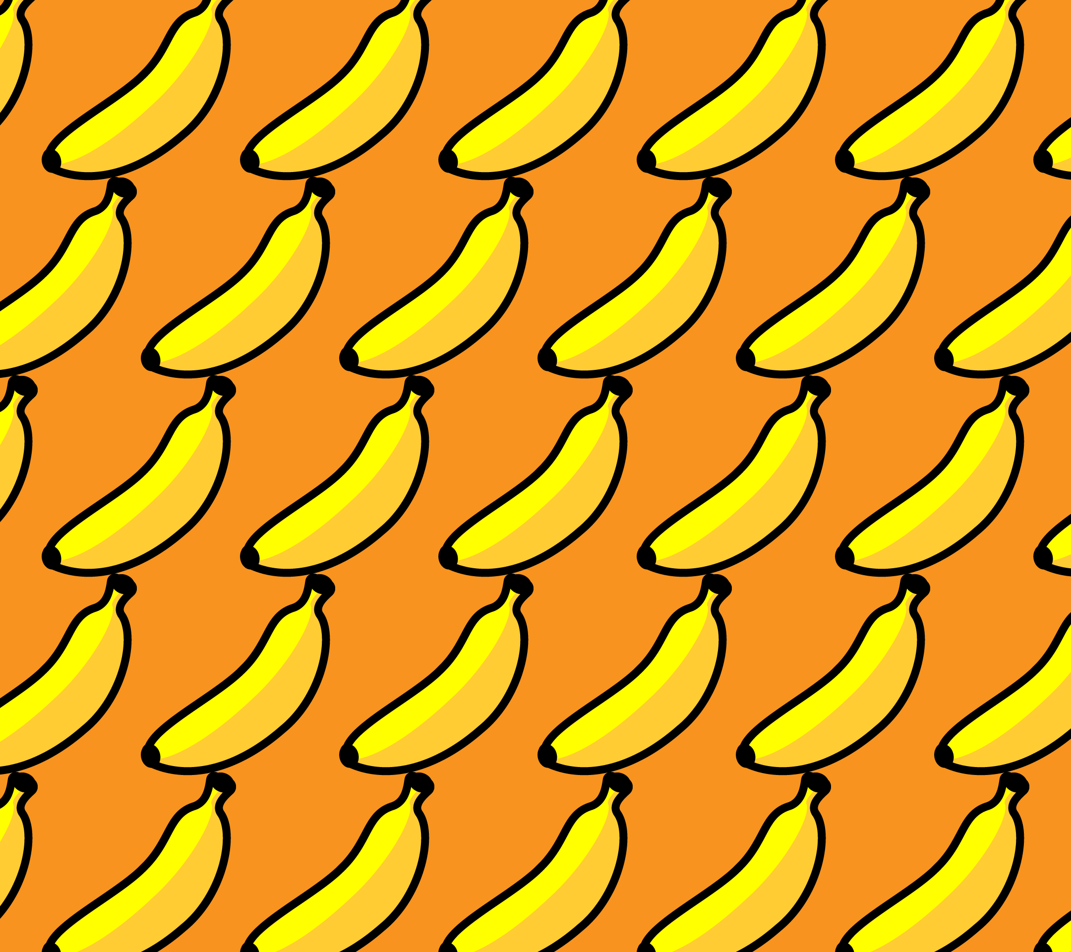 かわいいバナナづくし壁紙(Android)の無料イラスト・商用フリー