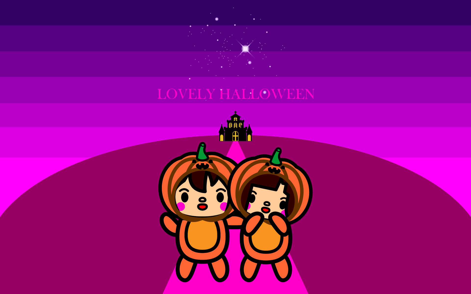 かわいいラブリーハロウィン壁紙 Android の無料イラスト 商用フリー オイデ43