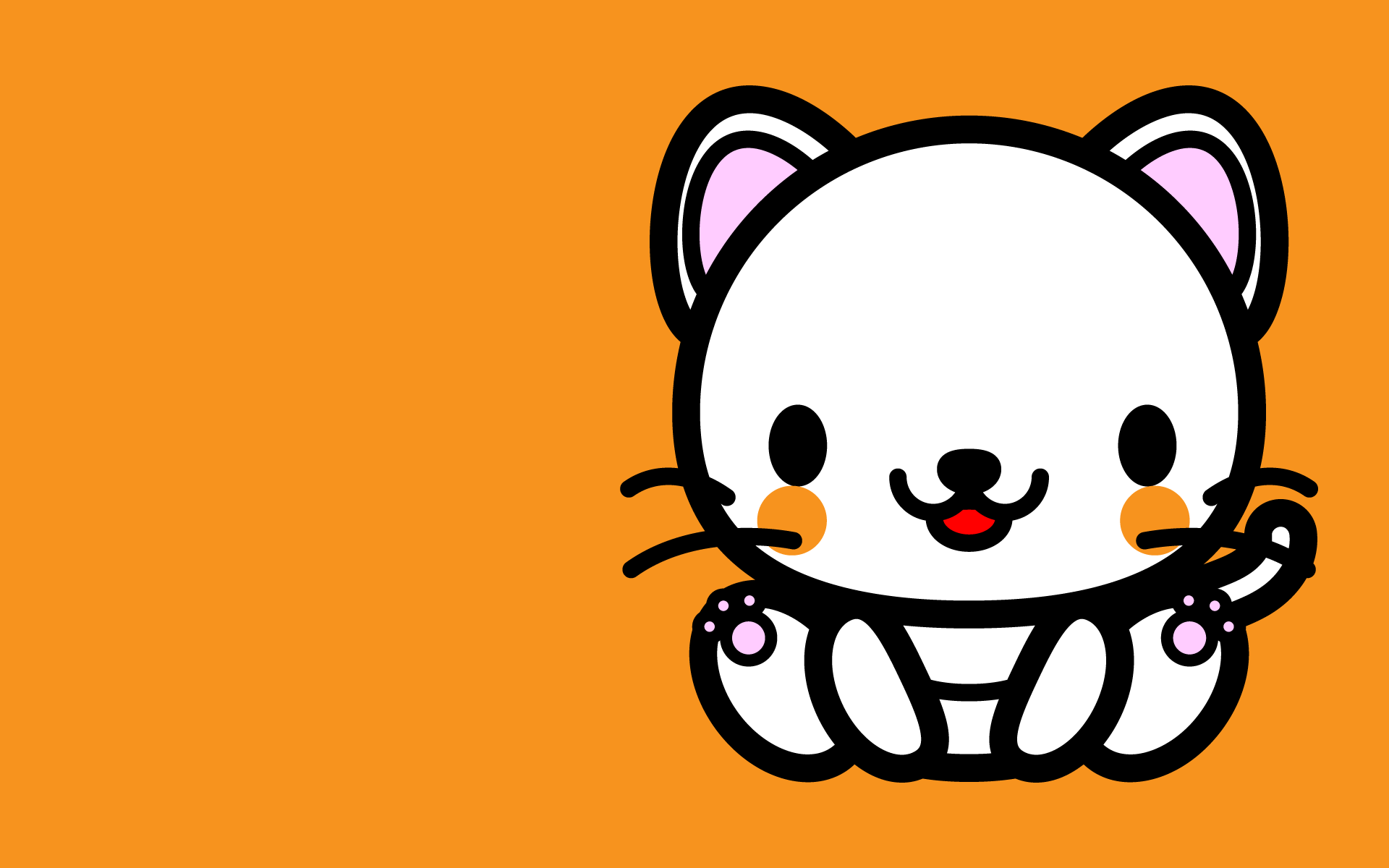 かわいい猫の手づくし壁紙 Pc の無料イラスト 商用フリー オイデ43